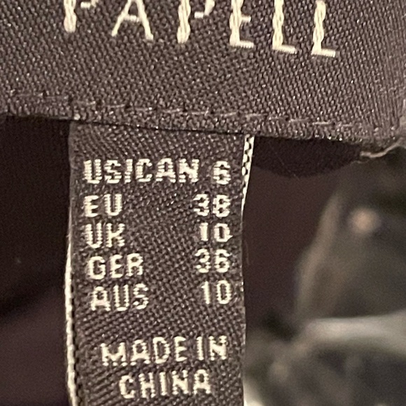 Adrianna Papell One Shoulder Black Chiffon Gown Size 6 - Picture 6 of 7